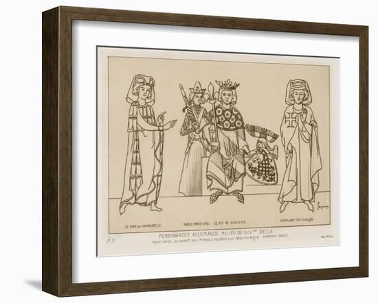 German People in the Mid 14th Century-Raphael Jacquemin-Framed Giclee Print