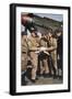 German Pilots Attend Last Briefing Before a Mission, Aircraft in Background is a Stuka-Unsere Wehrmacht-Framed Art Print