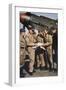 German Pilots Attend Last Briefing Before a Mission, Aircraft in Background is a Stuka-Unsere Wehrmacht-Framed Art Print