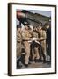 German Pilots Attend Last Briefing Before a Mission, Aircraft in Background is a Stuka-Unsere Wehrmacht-Framed Art Print