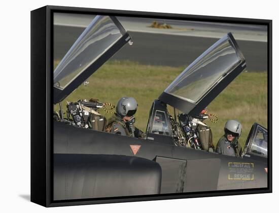 German Pilots Sitting in the Cockpit of An F-4F Phantom-Stocktrek Images-Framed Stretched Canvas