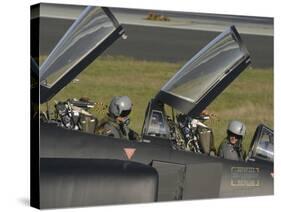 German Pilots Sitting in the Cockpit of An F-4F Phantom-Stocktrek Images-Stretched Canvas