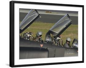 German Pilots Sitting in the Cockpit of An F-4F Phantom-Stocktrek Images-Framed Photographic Print