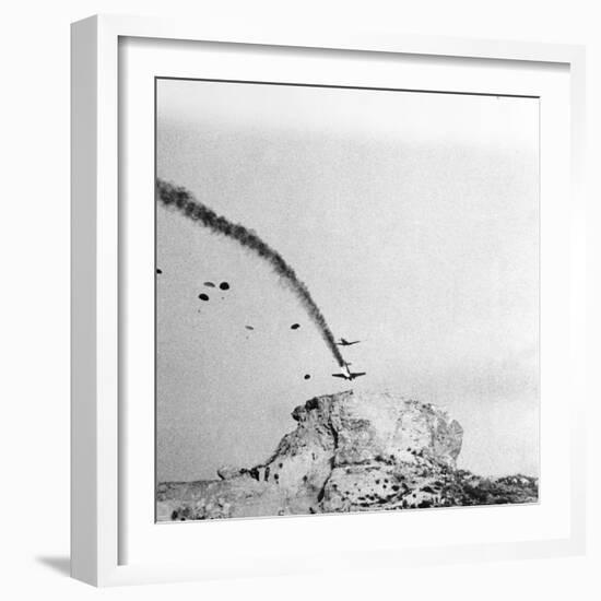 German Plane Crashing-null-Framed Photographic Print