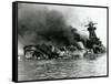 German Pocket Battleship Graf Spee Sinking Following Battle of River Plate in Uruguay, WW2, 1940-null-Framed Stretched Canvas