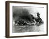 German Pocket Battleship Graf Spee Sinking Following Battle of River Plate in Uruguay, WW2, 1940-null-Framed Photographic Print