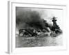 German Pocket Battleship Graf Spee Sinking Following Battle of River Plate in Uruguay, WW2, 1940-null-Framed Photographic Print