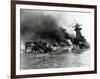 German Pocket Battleship Graf Spee Sinking Following Battle of River Plate in Uruguay, WW2, 1940-null-Framed Photographic Print