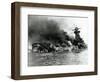 German Pocket Battleship Graf Spee Sinking Following Battle of River Plate in Uruguay, WW2, 1940-null-Framed Photographic Print