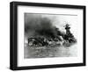 German Pocket Battleship Graf Spee Sinking Following Battle of River Plate in Uruguay, WW2, 1940-null-Framed Photographic Print