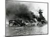 German Pocket Battleship Graf Spee Sinking Following Battle of River Plate in Uruguay, WW2, 1940-null-Mounted Photographic Print