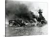 German Pocket Battleship Graf Spee Sinking Following Battle of River Plate in Uruguay, WW2, 1940-null-Stretched Canvas