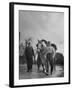 German Prisoner of War Working as Farm Hand for French Farmer-null-Framed Photographic Print