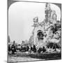 German Prisoners of War Beside the Ruins of the Basilica of Albert, France, World War I, 1914-1918-null-Mounted Photographic Print