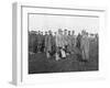 German Prisoners Taken on 18 April 1918 Being Told the Rules of their Captivity, France-null-Framed Giclee Print