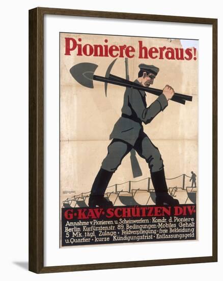 German Recruitment Poster-null-Framed Art Print