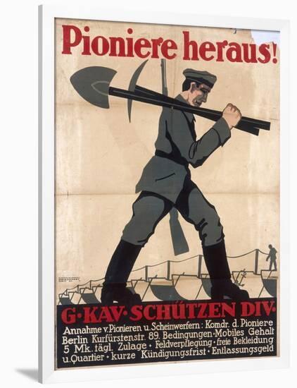 German Recruitment Poster-null-Framed Art Print