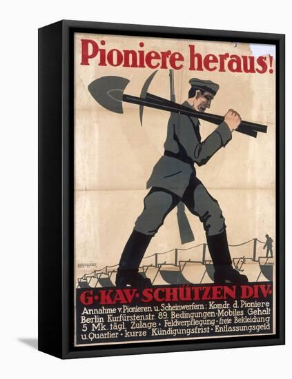 German Recruitment Poster-null-Framed Stretched Canvas