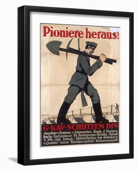 German Recruitment Poster-null-Framed Art Print