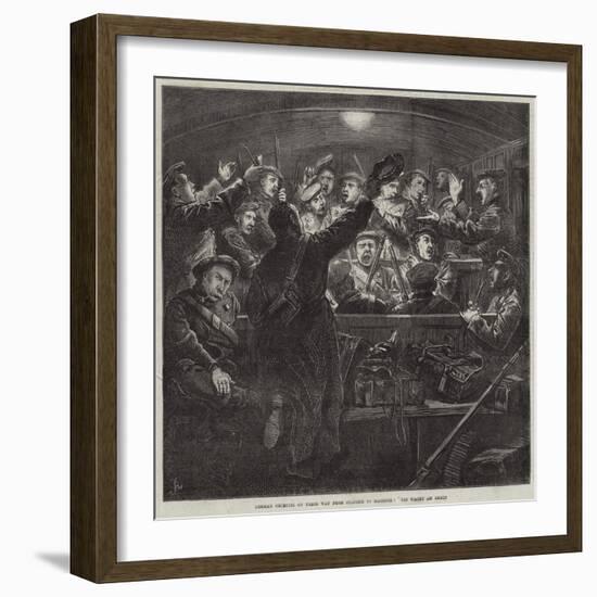 German Recruits on their Way from Cologne to Mayence, Die Wacht Am Rhein-Frederick Barnard-Framed Giclee Print