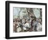 German Reformer, Luther's Preaching to the Crowd in Moera. Colored Engraving from 1882-Prisma Archivo-Framed Photographic Print