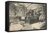 German Restaurant with Cluttered Walls-null-Framed Stretched Canvas