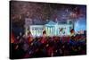 German Reunification Party in Berlin with Firework-Markus Bleichner-Stretched Canvas