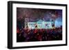 German Reunification Party in Berlin with Firework-Markus Bleichner-Framed Premium Giclee Print