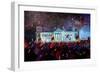 German Reunification Party in Berlin with Firework-Markus Bleichner-Framed Premium Giclee Print