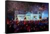 German Reunification Party in Berlin with Firework-Markus Bleichner-Framed Stretched Canvas