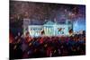 German Reunification Party in Berlin with Firework-Markus Bleichner-Mounted Art Print