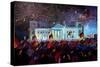 German Reunification Party in Berlin with Firework-Markus Bleichner-Stretched Canvas