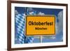 German Road Sign Oktoberfest Munich-cmfotoworks-Framed Photographic Print