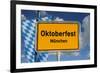 German Road Sign Oktoberfest Munich-cmfotoworks-Framed Photographic Print