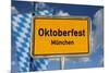 German Road Sign Oktoberfest Munich-cmfotoworks-Mounted Photographic Print