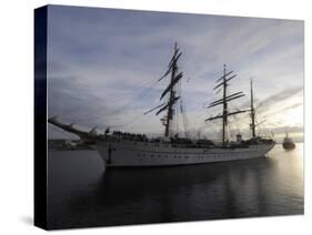 German Sailor Gorch Fock is Pictured During its Arrival in Kiel, Northern Germany-null-Stretched Canvas