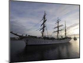 German Sailor Gorch Fock is Pictured During its Arrival in Kiel, Northern Germany-null-Mounted Photographic Print