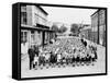 German School Teachers and Children Wear Gas Masks as They are Drilled-null-Framed Stretched Canvas