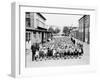 German School Teachers and Children Wear Gas Masks as They are Drilled-null-Framed Premium Photographic Print