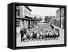 German School Teachers and Children Wear Gas Masks as They are Drilled-null-Framed Stretched Canvas