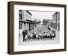 German School Teachers and Children Wear Gas Masks as They are Drilled-null-Framed Photographic Print