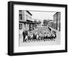 German School Teachers and Children Wear Gas Masks as They are Drilled-null-Framed Photographic Print