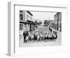 German School Teachers and Children Wear Gas Masks as They are Drilled-null-Framed Photographic Print