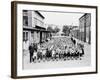 German School Teachers and Children Wear Gas Masks as They are Drilled-null-Framed Photographic Print