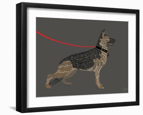 German Sheperd Hero-Dominique Vari-Framed Art Print