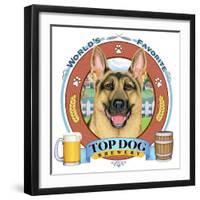 German Shepherd Beer Label-Tomoyo Pitcher-Framed Giclee Print