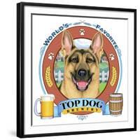 German Shepherd Beer Label-Tomoyo Pitcher-Framed Giclee Print