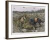 German Shepherd Dogs Used by the Red Cross to Locate Wounded Soldiers-null-Framed Art Print