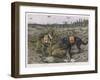 German Shepherd Dogs Used by the Red Cross to Locate Wounded Soldiers-null-Framed Art Print