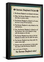 German Shepherd House Rules-null-Framed Poster